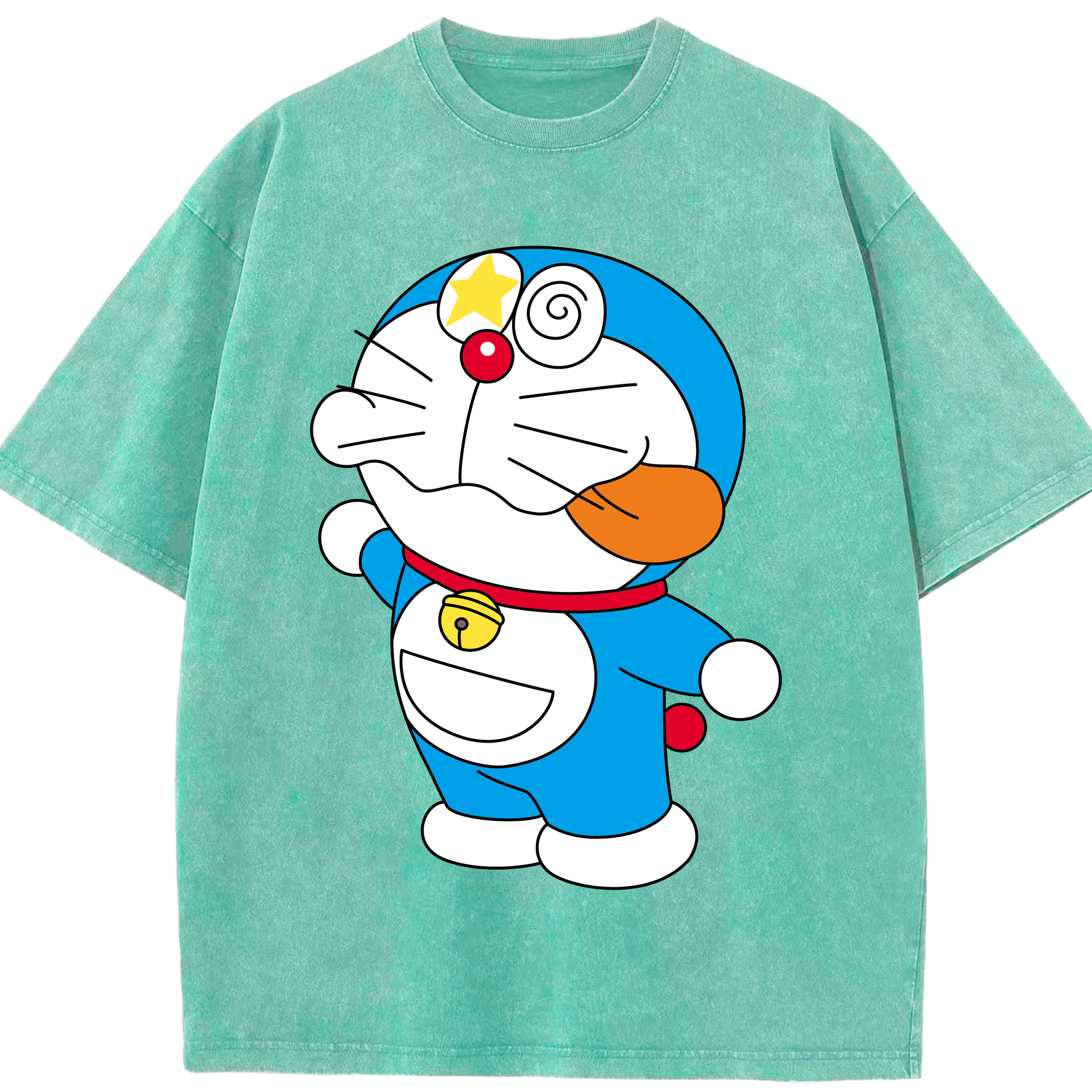 （画像用） ドラえもん Doraemon 綿100% ヴィンテージ風 半袖Tシャツ（フロントプリント）
